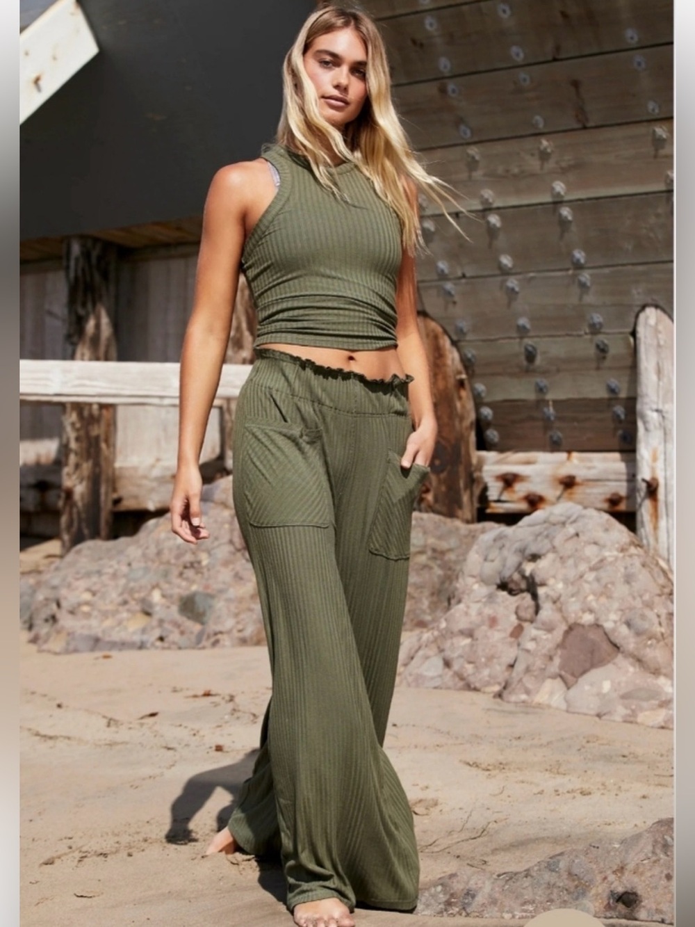 Free people movement blissed out wide leg pants XS